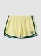 Yellow 100% cotton shorts with elasticated waist, regular fit_4