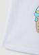 White pure cotton girls' t-shirt regular fit with ice cream_3