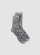 Grey stretch plush-effect socks_0