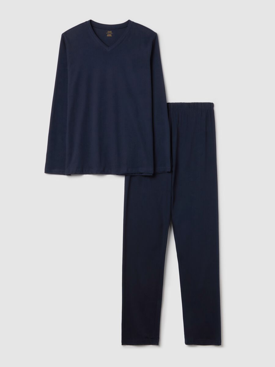 Long pyjamas with V-neck top_4