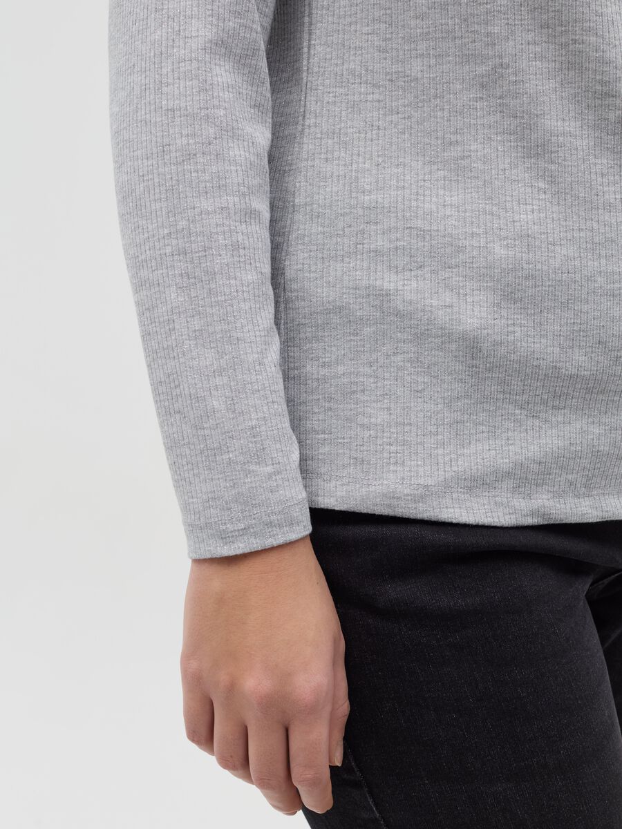 Curvy ribbed T-shirt in lurex_2