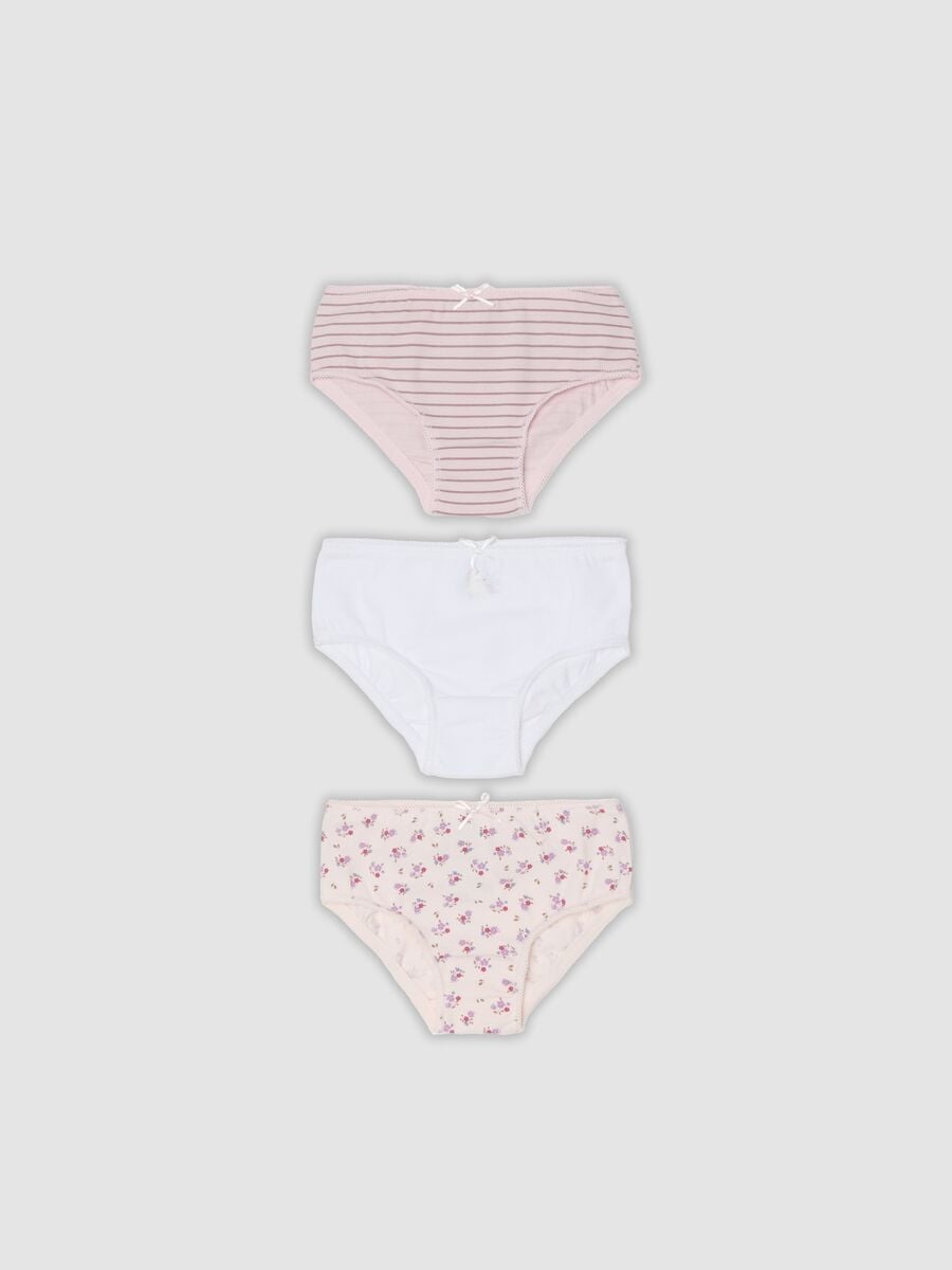 Tripack di mutandine multicolor in misto cotone organico elasticizzato per neonata_0