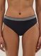 Slip da mare in tessuto elasticizzato nero con ricami_1