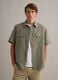 Regular fit green shirt in linen-cotton blend_2