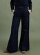 Jeans blu wide leg in cotone elasticizzato_1
