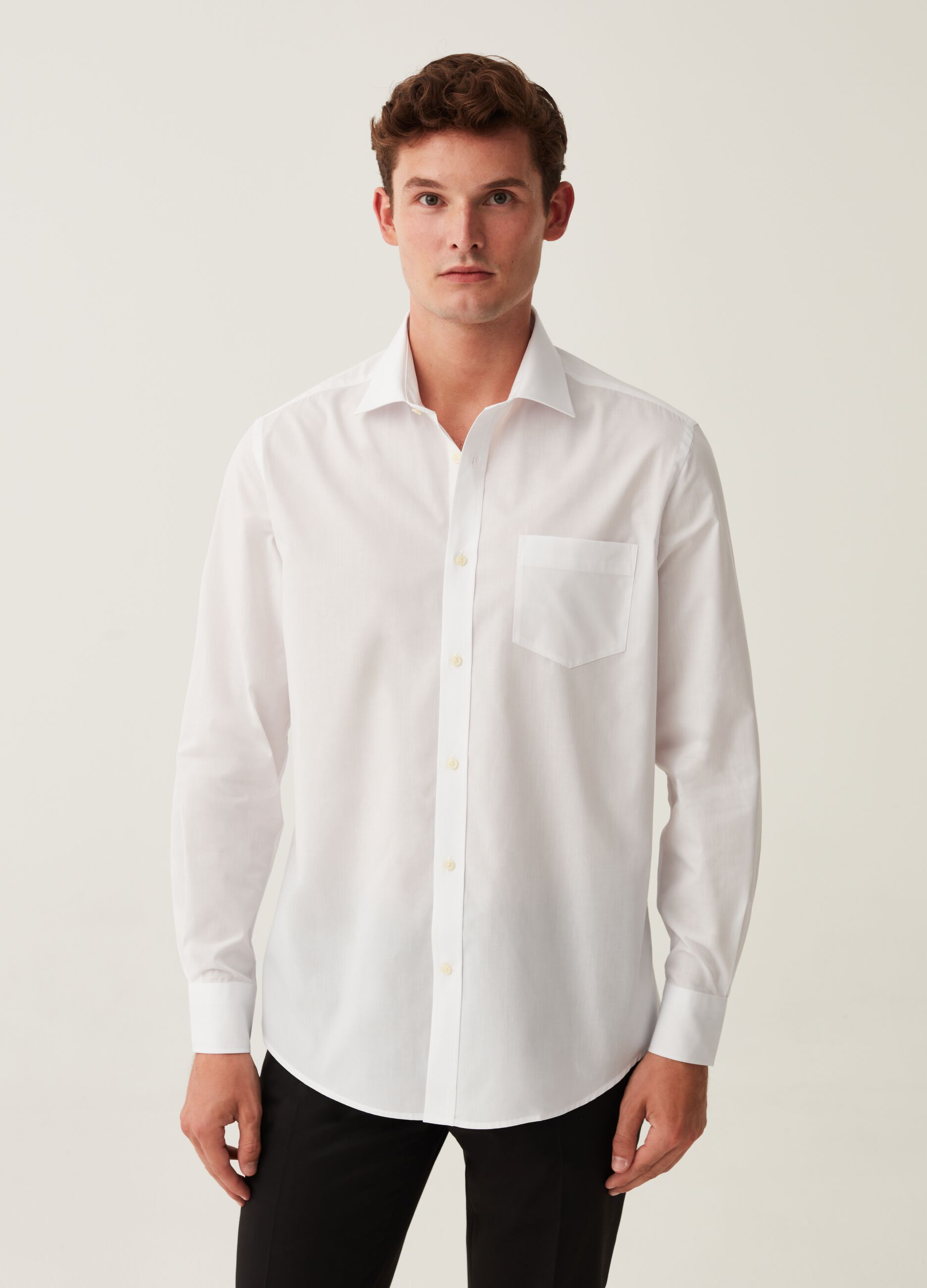 Camicia regular fit con tasca_0