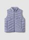 Regular fit padded purple gilet with zip_0