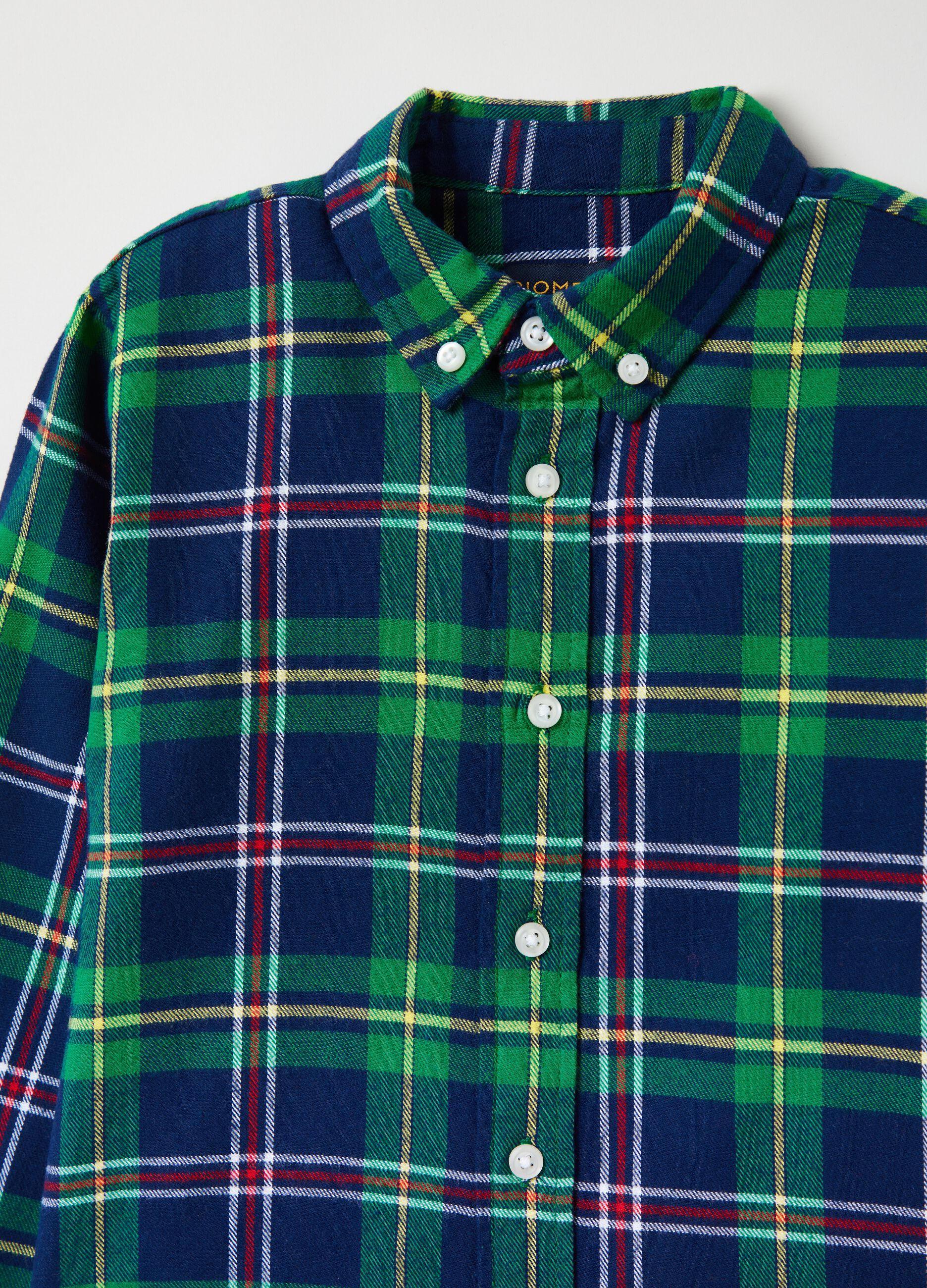 Camicia in cotone con fantasia check _2