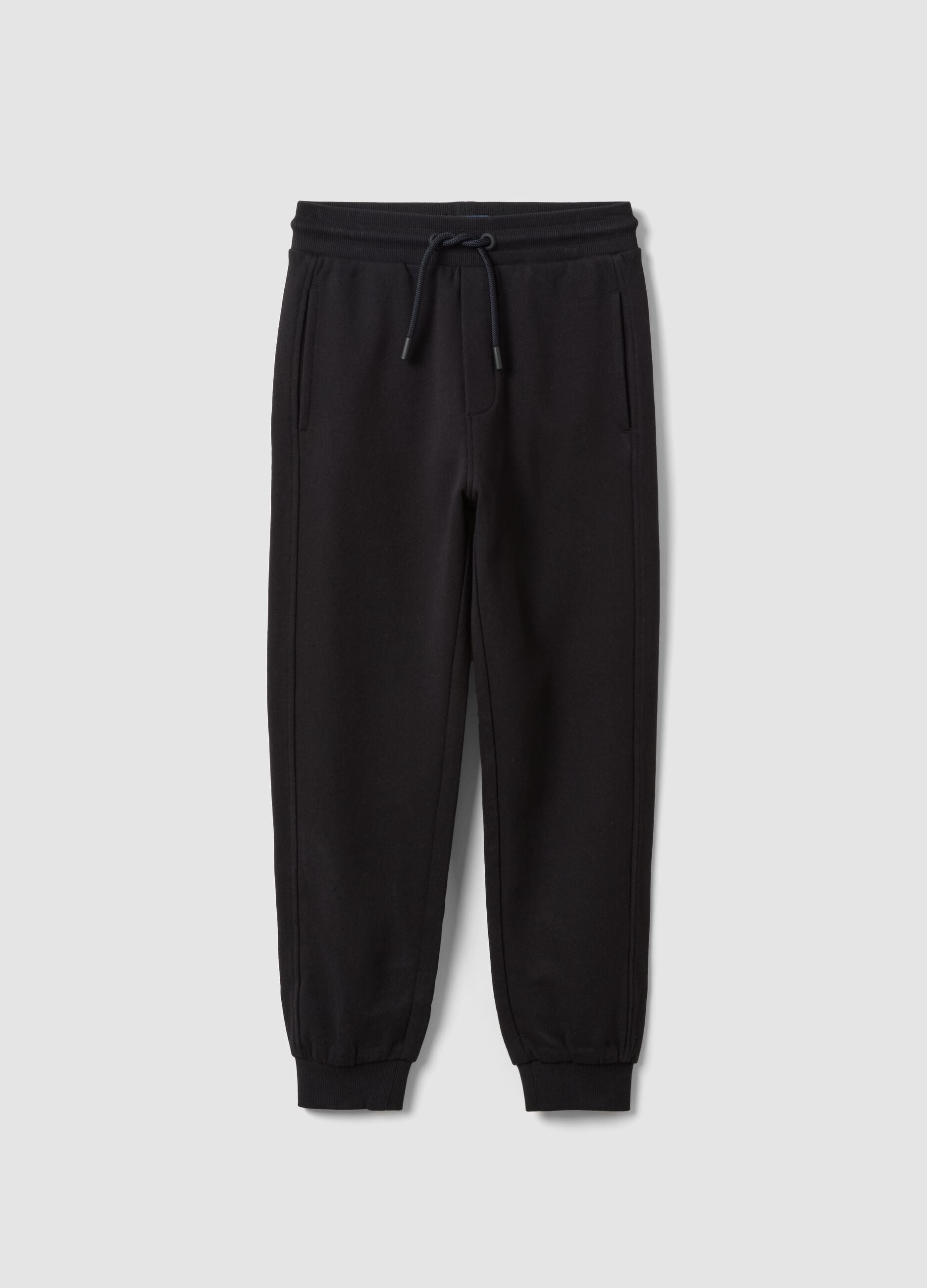 Black organic cotton joggers