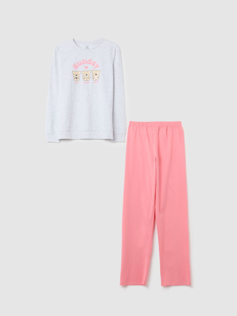 Girls' multicolour cotton-blend pyjamas regular fit_0
