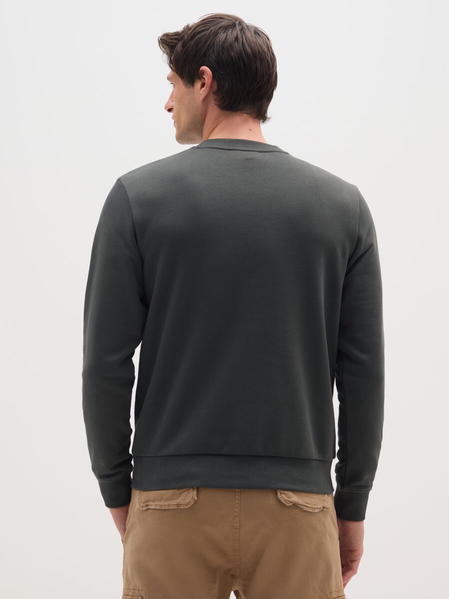 Grey Christmas sweatshirt in cotton blend regular fit with print_2