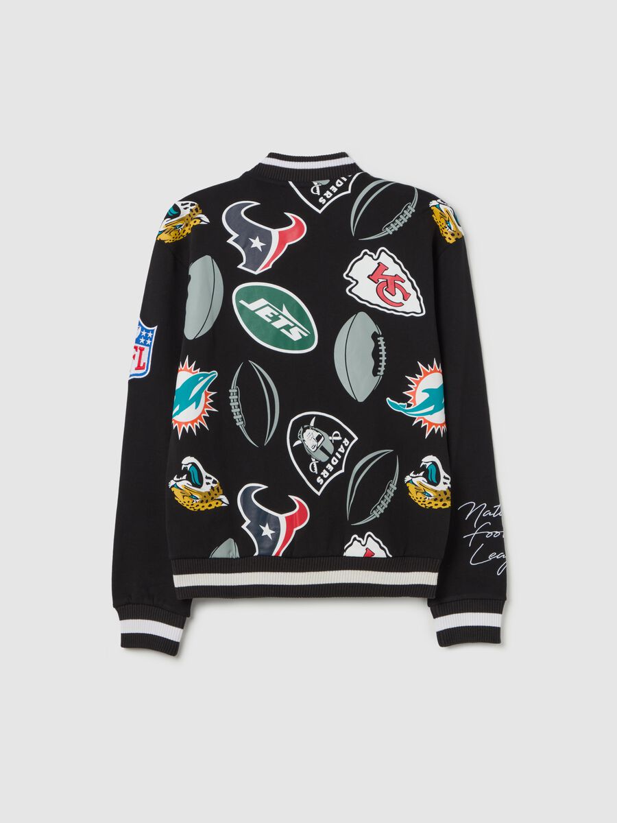 Varsity bomber jacket with all-over NBA team logos print_4