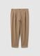 Brown chino trousers in pure cotton regular fit_4
