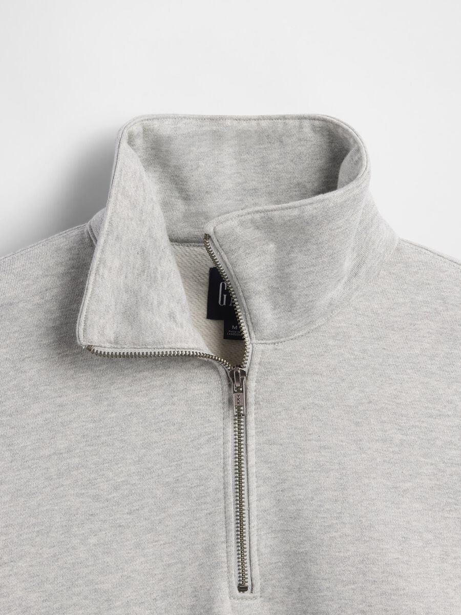 Grey half-zip high-neck sweatshirt_1