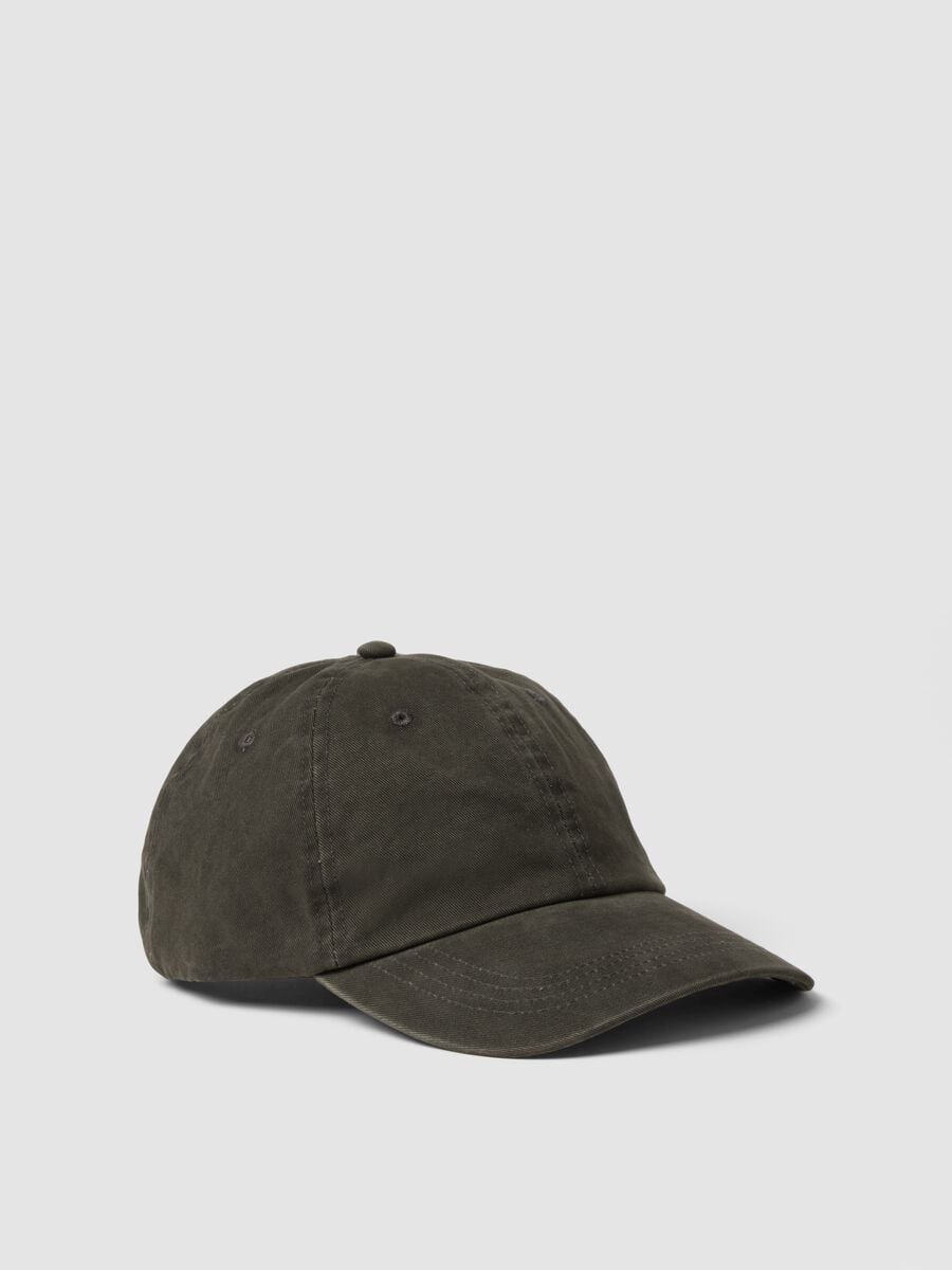 Cappello baseball grigio in puro cotone_0
