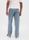Regular fit azure pure cotton baggy jeans with five pockets_2