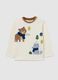 Baby's pure cotton white regular fit T-shirt with print_0