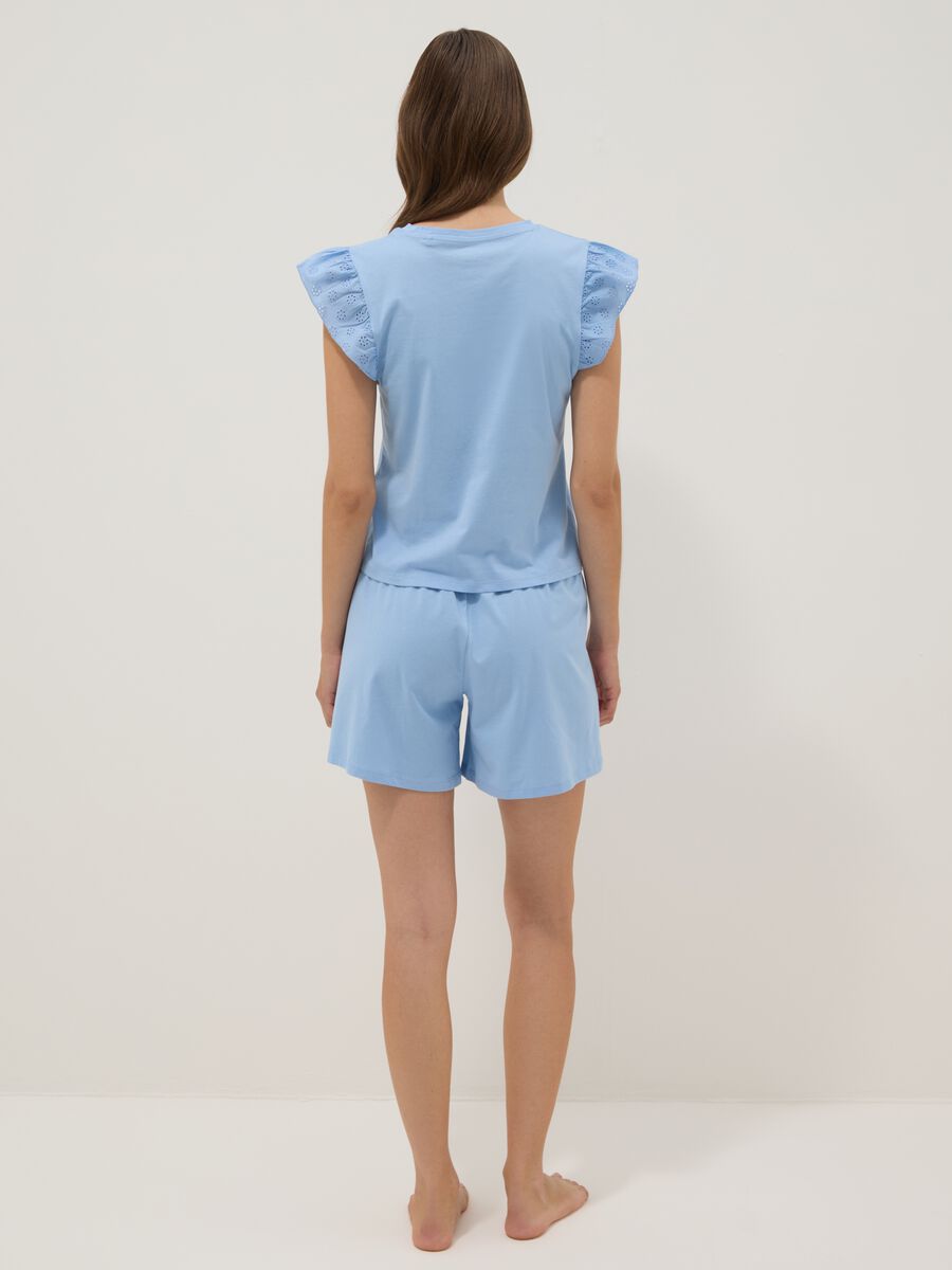 Pigiama azzurro in puro cotone regular fit_2