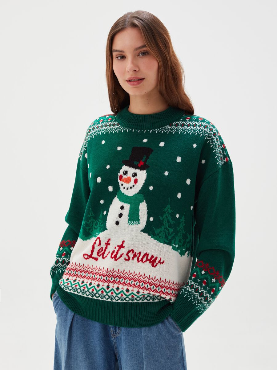 Christmas Jumper con pupazzo di neve_0