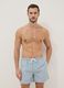 Blue swim shorts with elasticated waistband_0