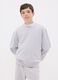 Grey pure cotton crew-neck sweatshirt for boys, relaxed fit_0