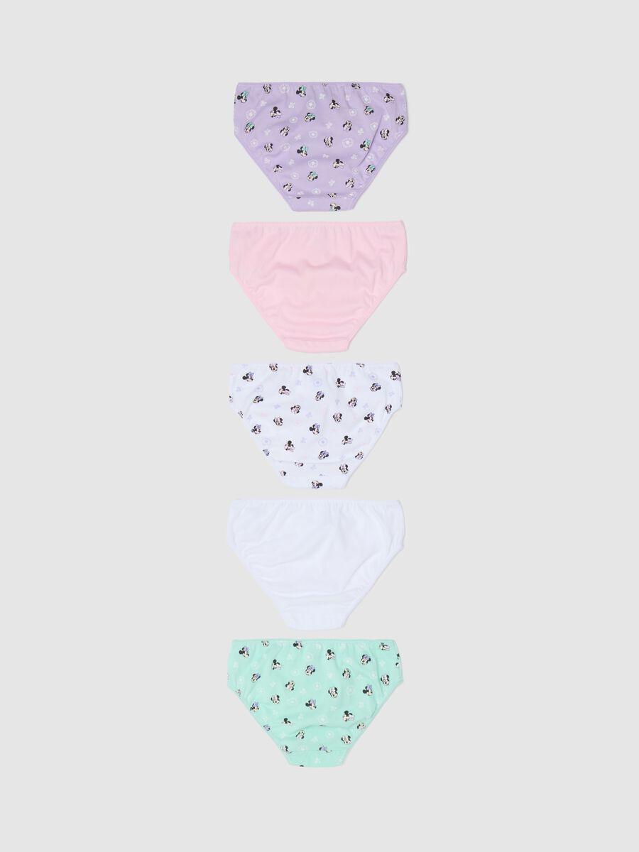 Five-pack briefs with Minnie Mouse print and bow_1