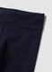 Girls' blue flared leggings in stretchy organic cotton_2