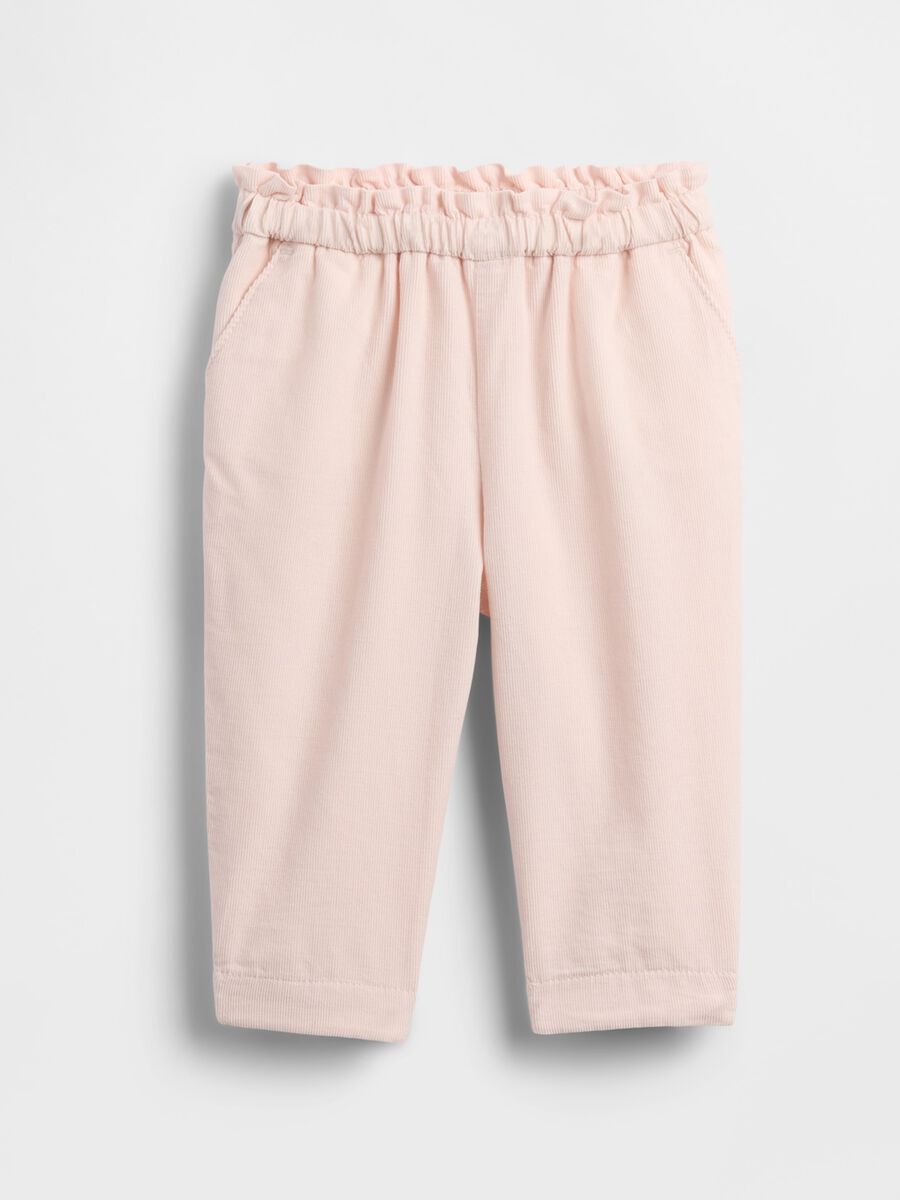 Pink cotton trousers for babies_0