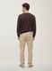 Pantaloni cargo beige in cotone elasticizzato slim fit_4