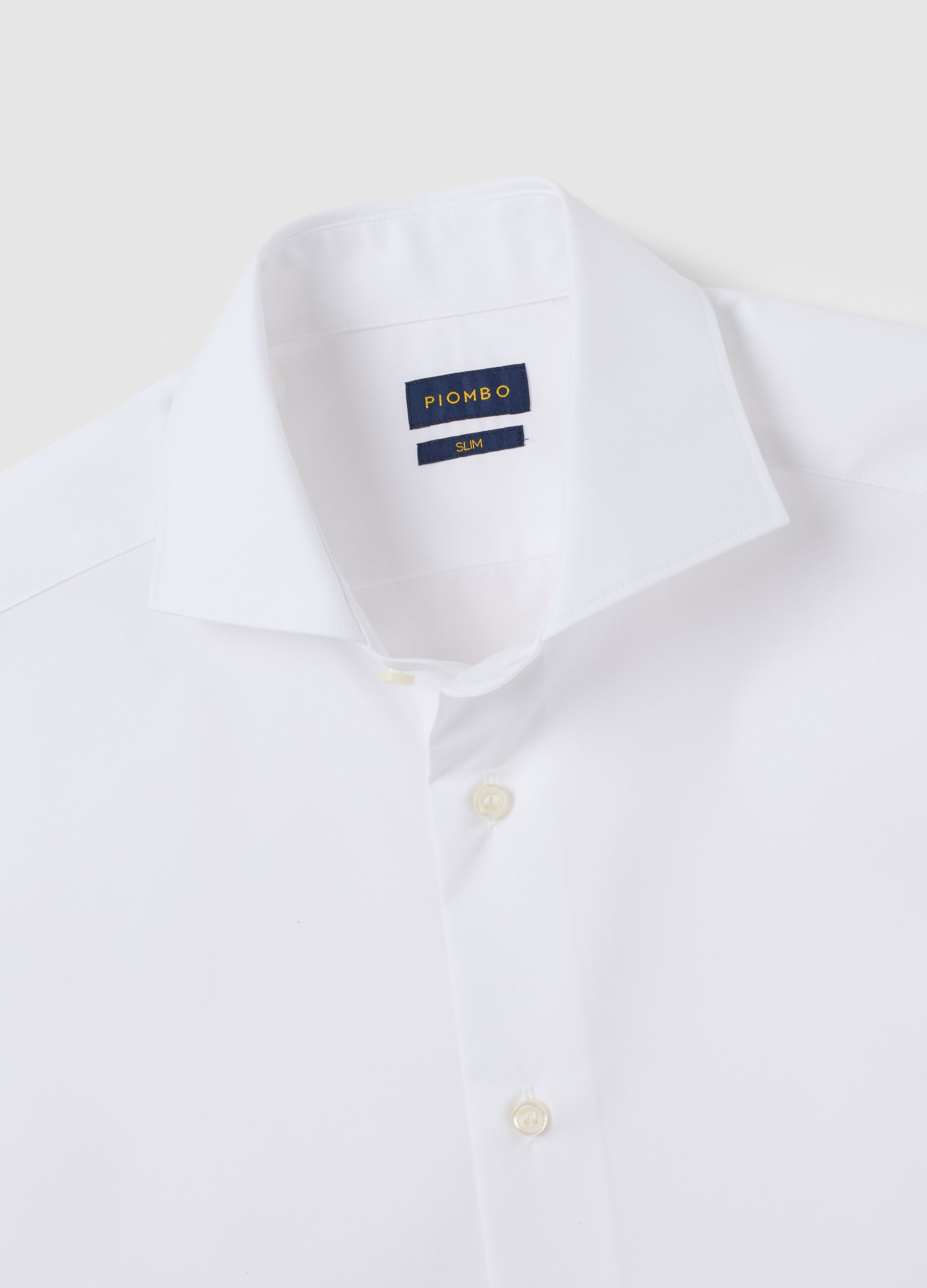 White Pure Cotton Slim Fit Shirt