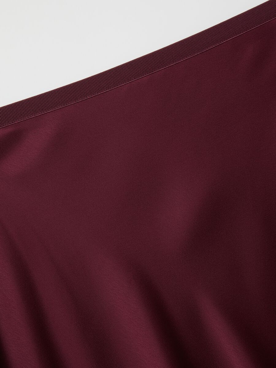 Gonna lunga in satin bordeaux regular fit_5