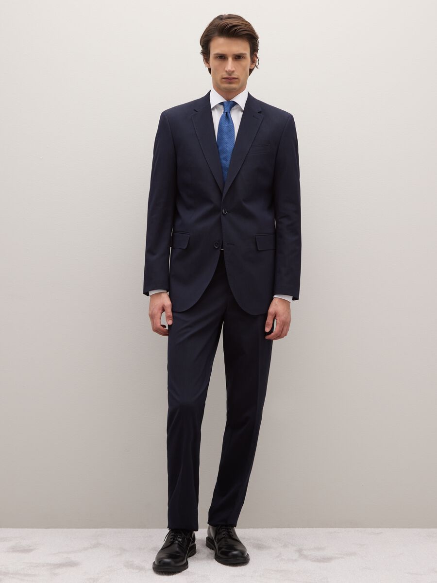 Regular fit blue trousers_0