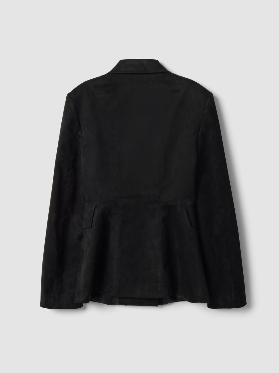 Faux Suede Blazer Black_6