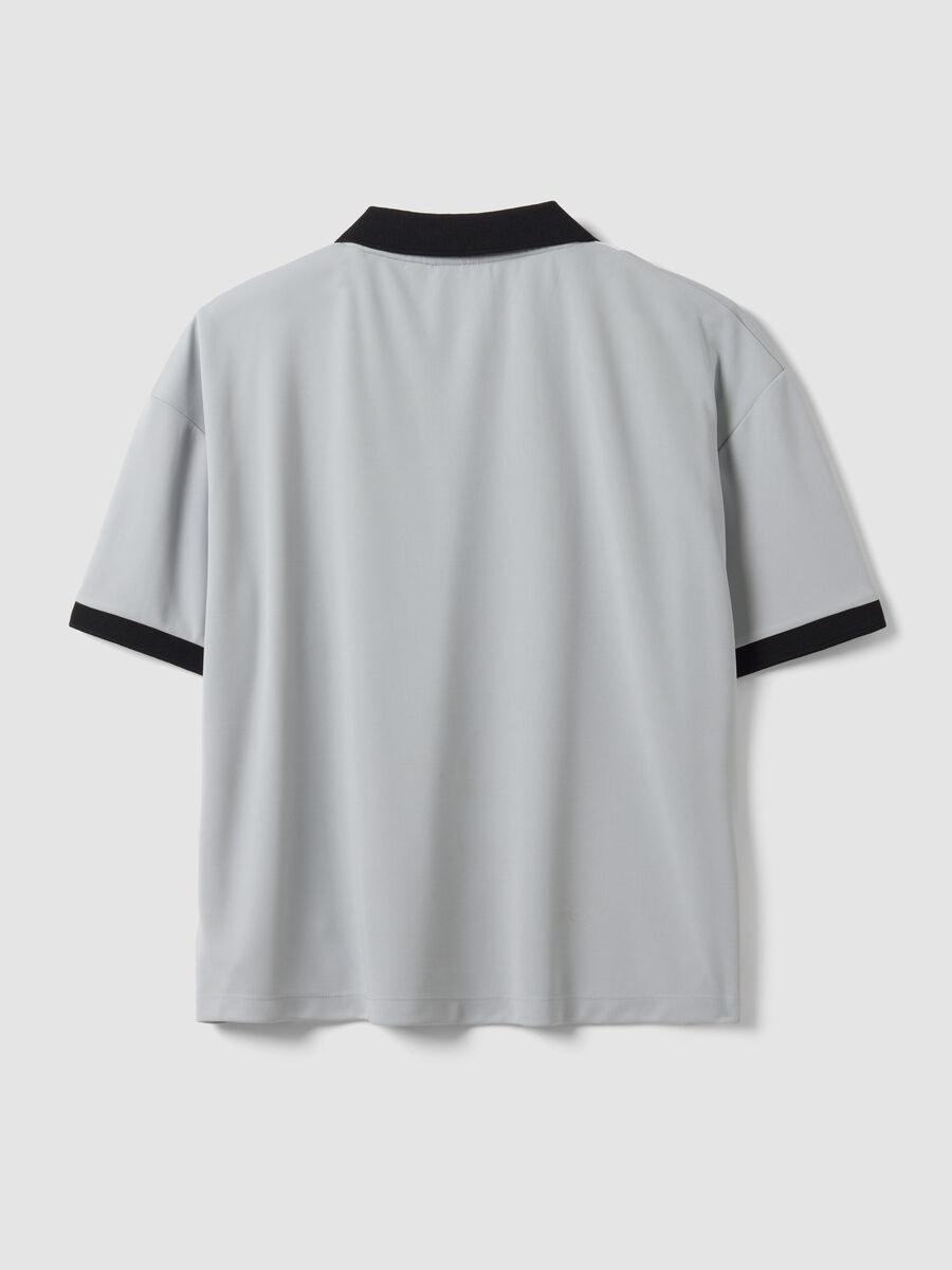 Grey PlayStation V-neck short-sleeve T-shirt_2