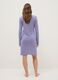 Purple nightdress with lace V-neck and regular fit_2