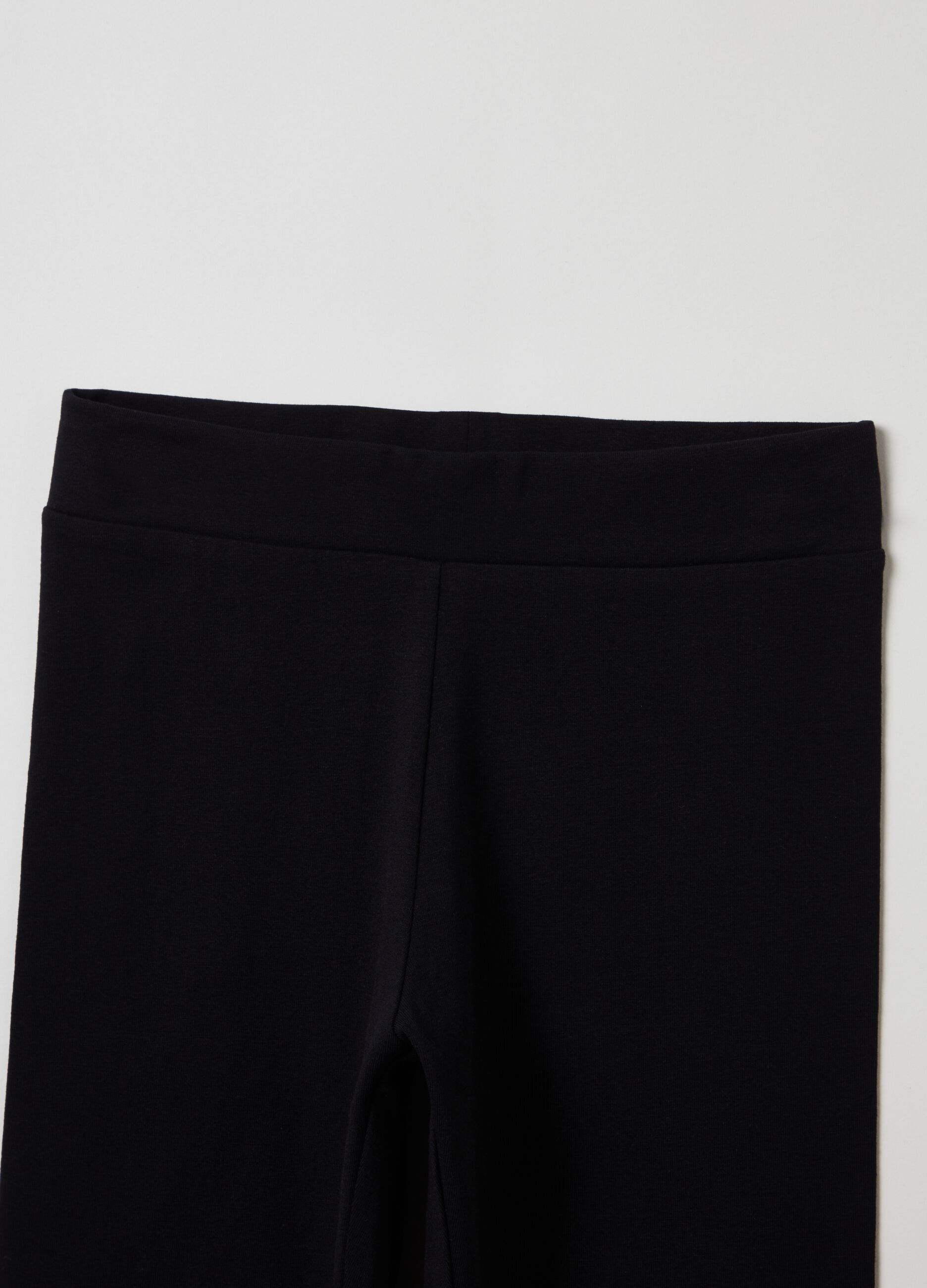 Leggings in cotone stretch con stampa_2