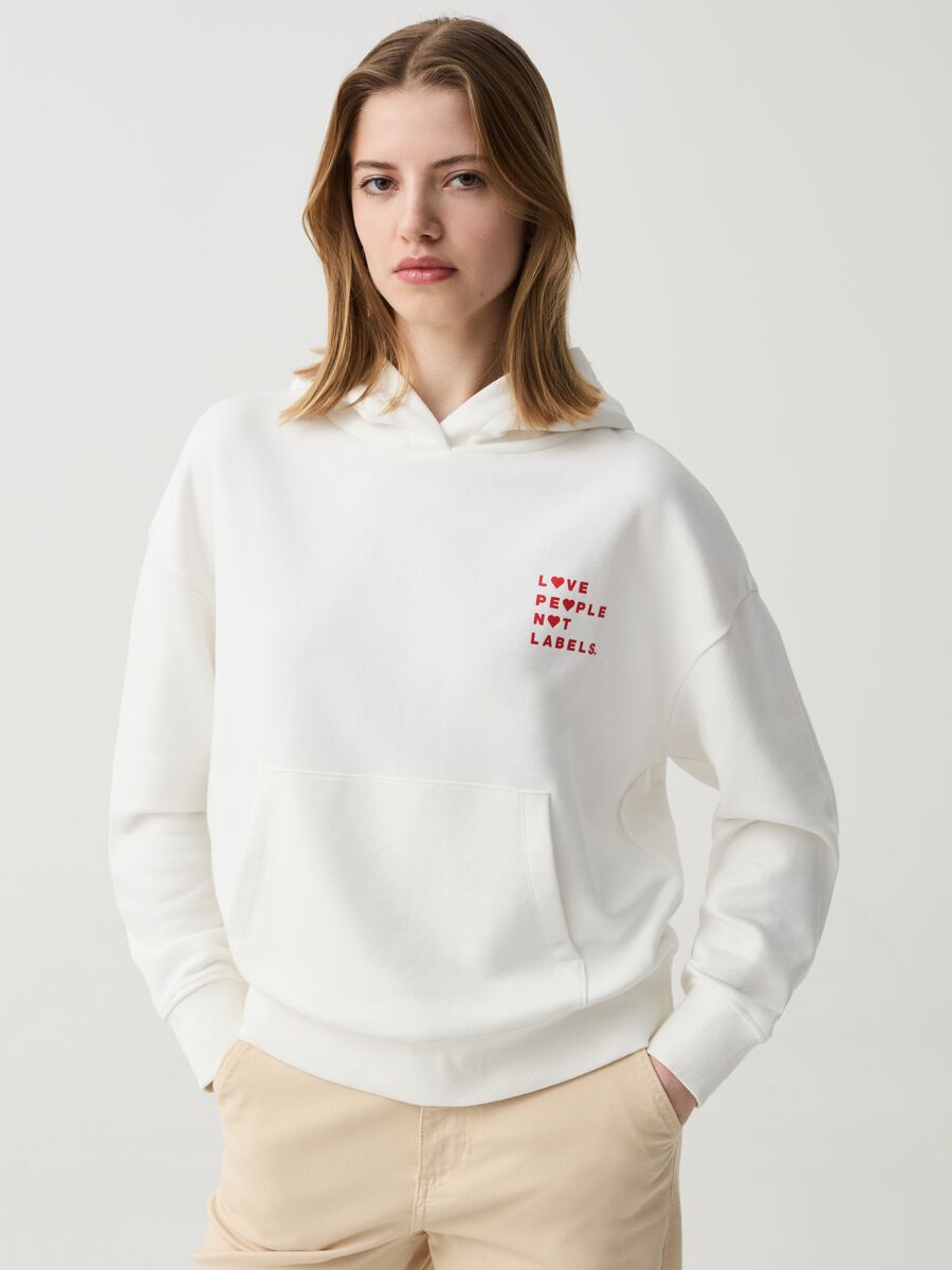 Sweatshirt with hood and print_0