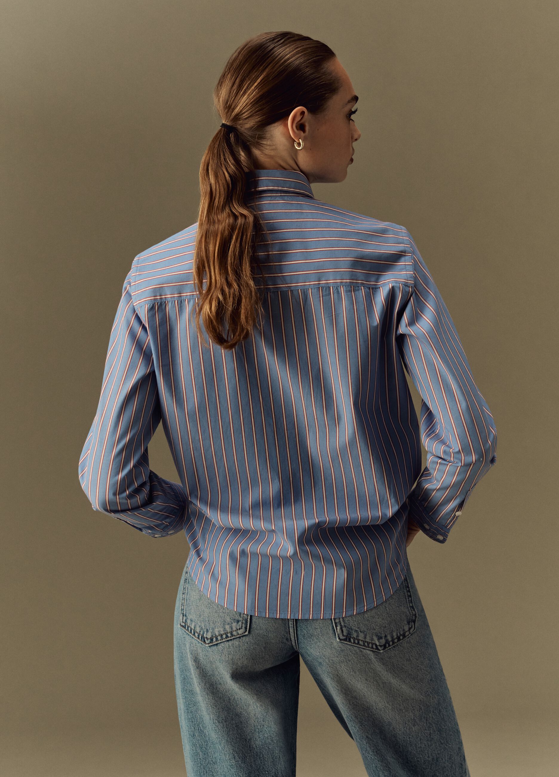 Camicia in cotone fantasia a righe_2