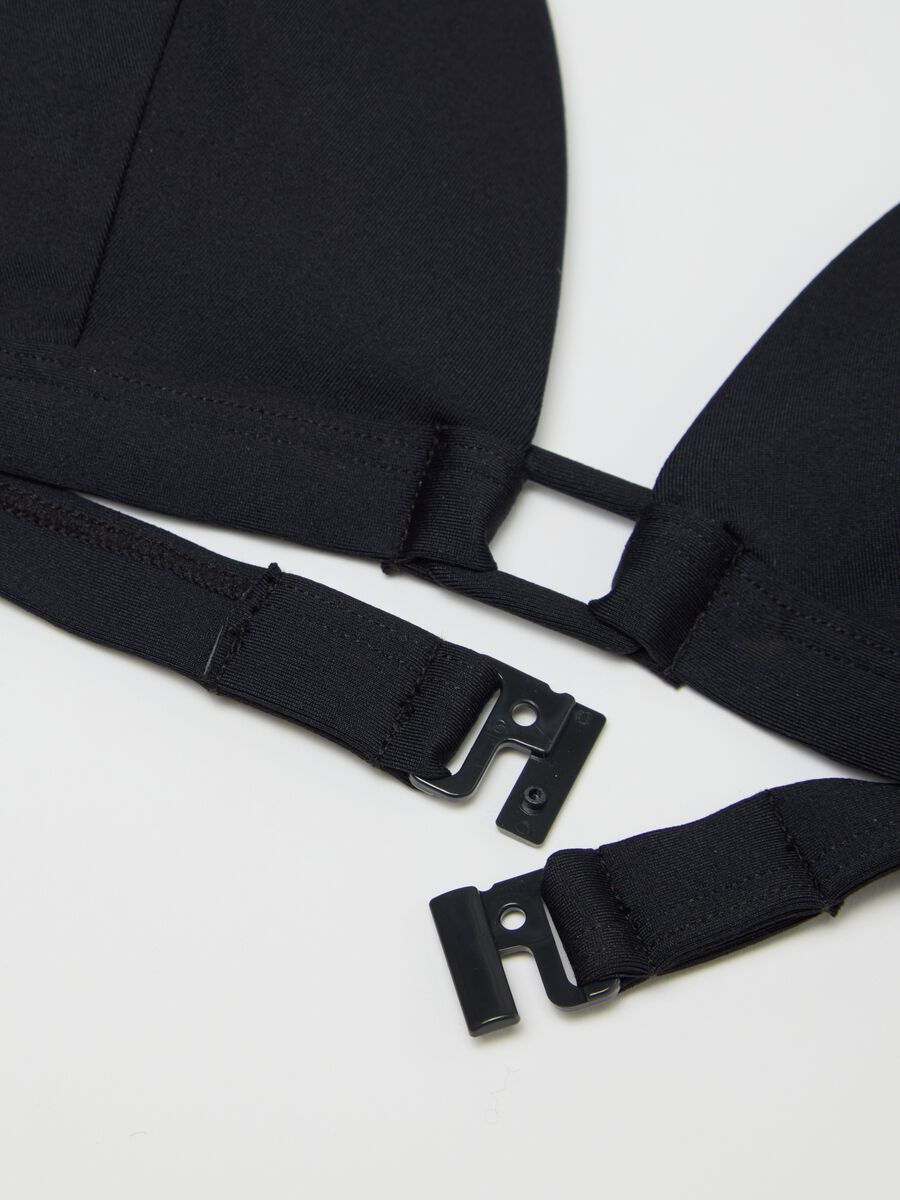 Women’s bikini top in black stretch fabric_5