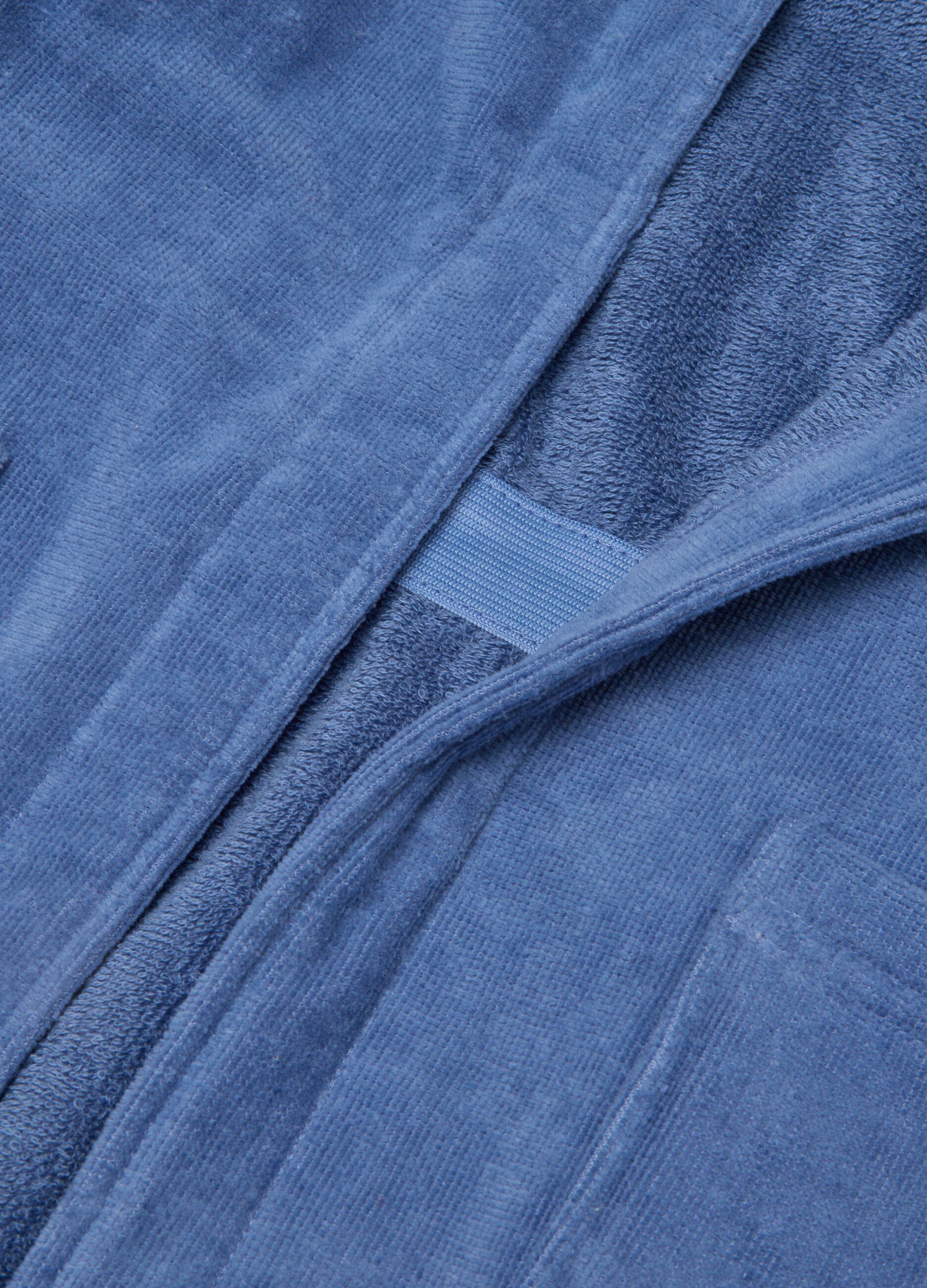 Children's blue pure cotton bathrobe