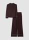 Brown stretch viscose pyjamas with V-neck_6