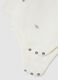 Newborn white pure cotton bodysuit with collar_3