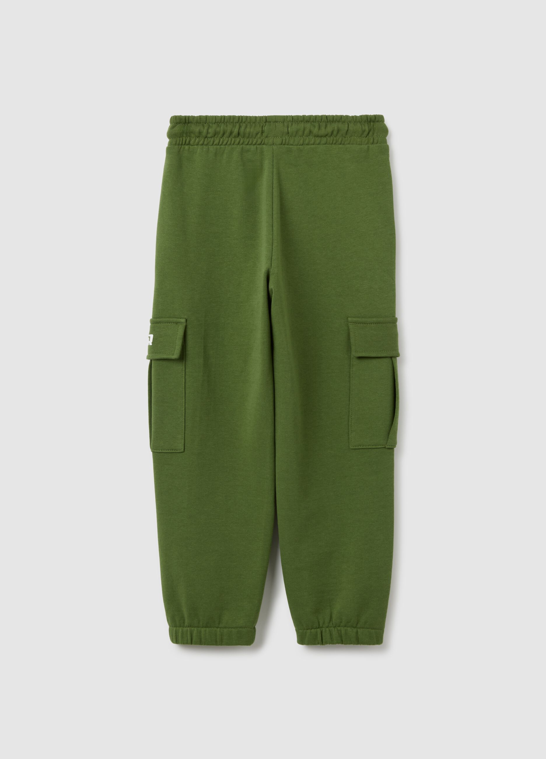 Children's green cotton trousers regular fit