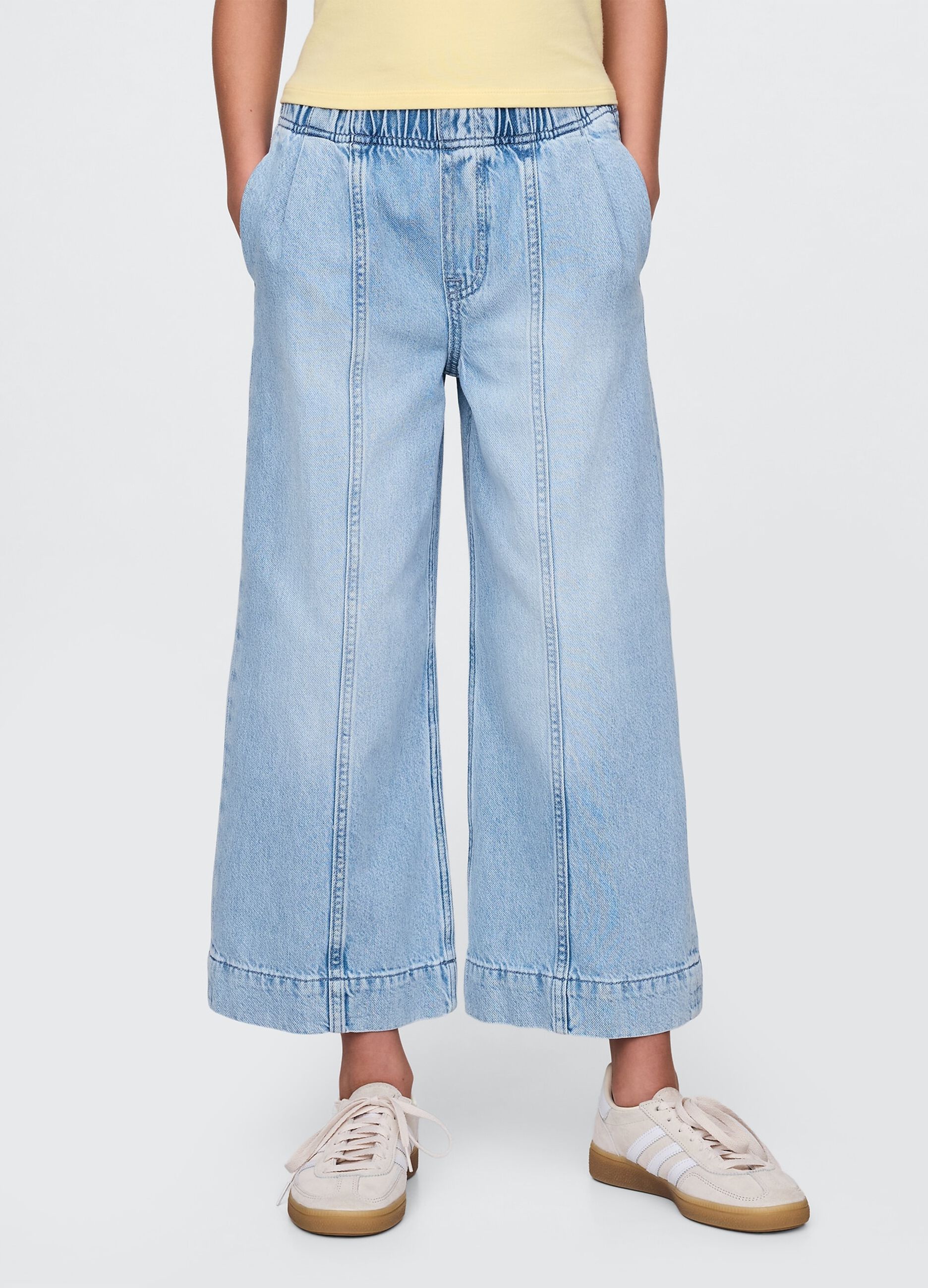 Wide-Leg Denim Trousers GAP Kids