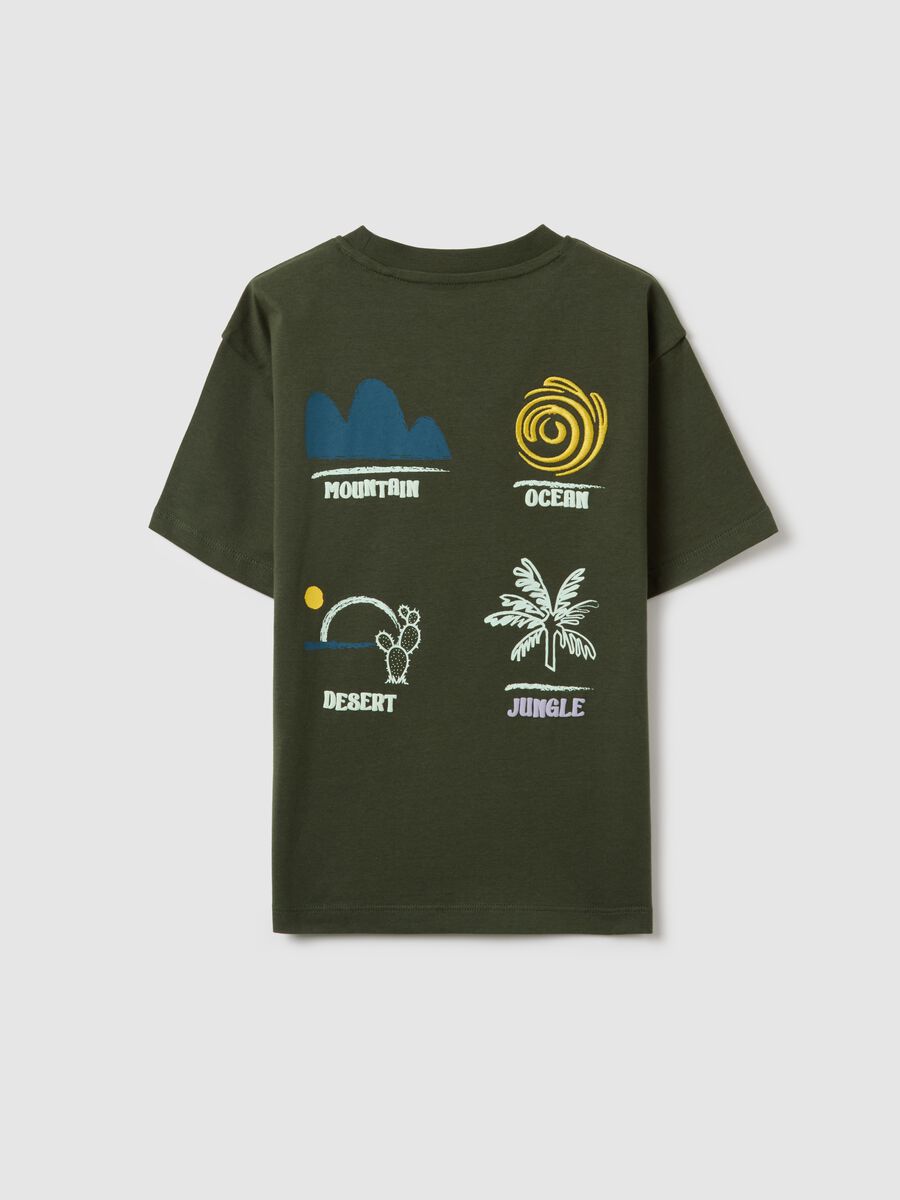 Cotton T-shirt with "Go to your super cool place" print_1