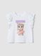 White organic cotton tank top with ruffle sleeves_0