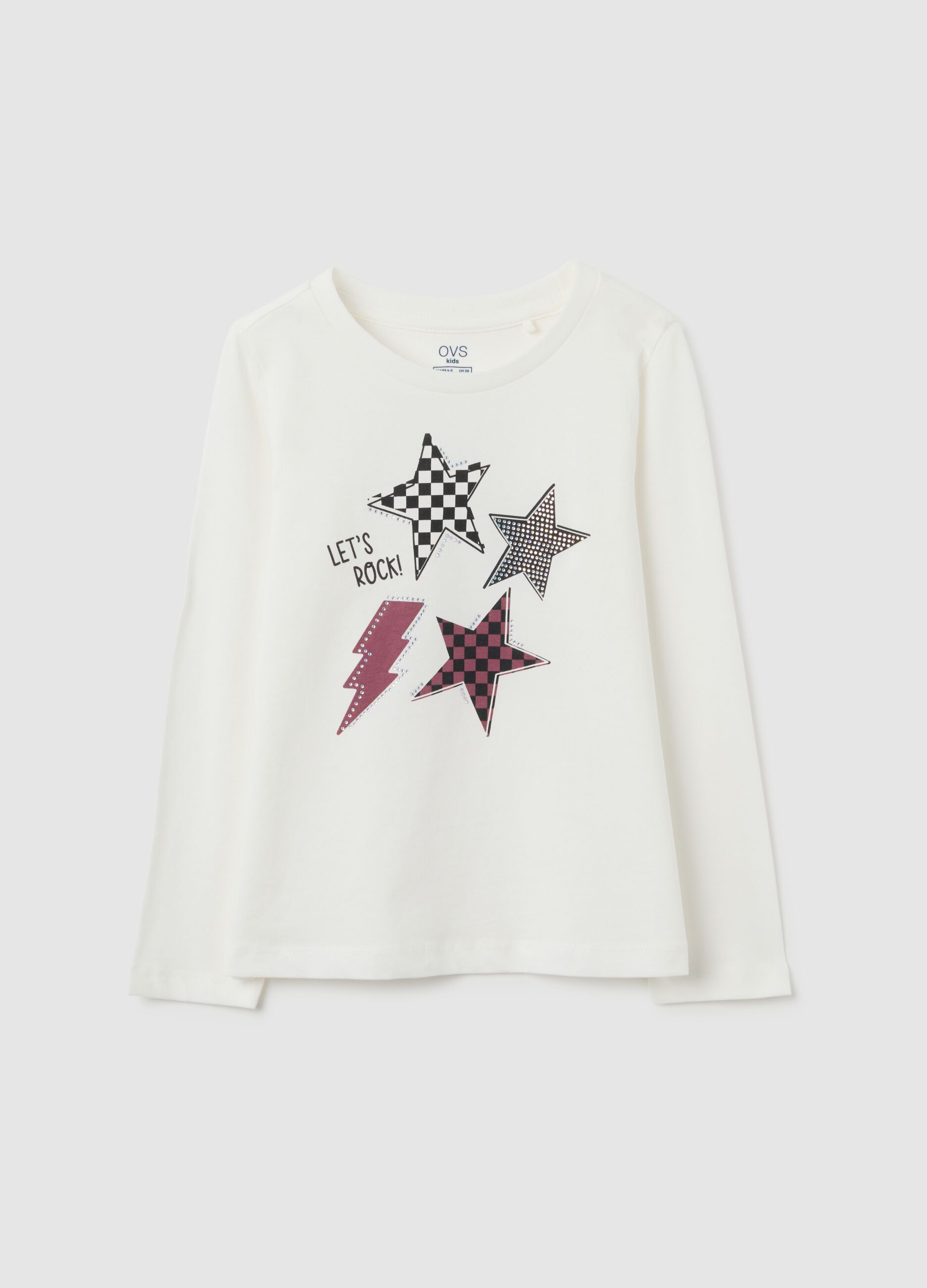 Girls' White Cotton Regular Fit Top