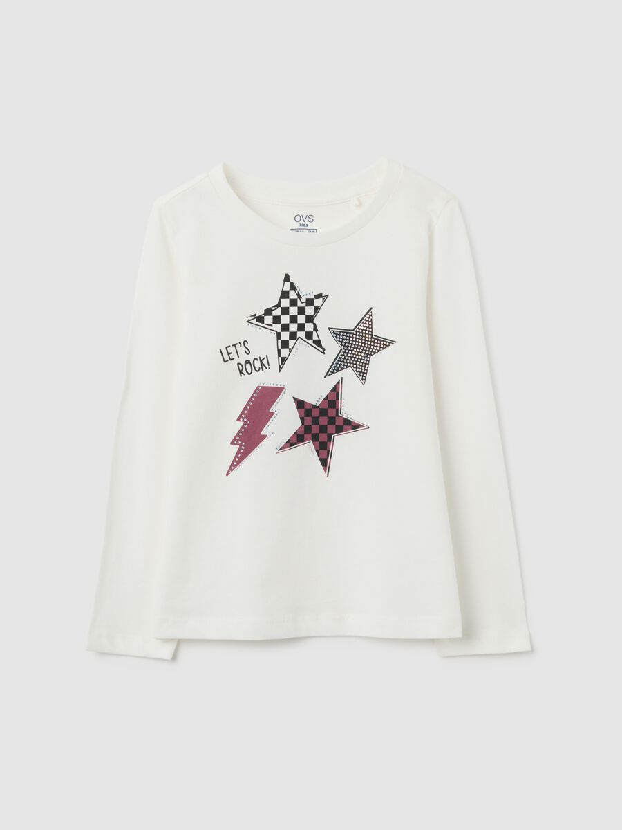 Girls' White Cotton Regular Fit Top_0