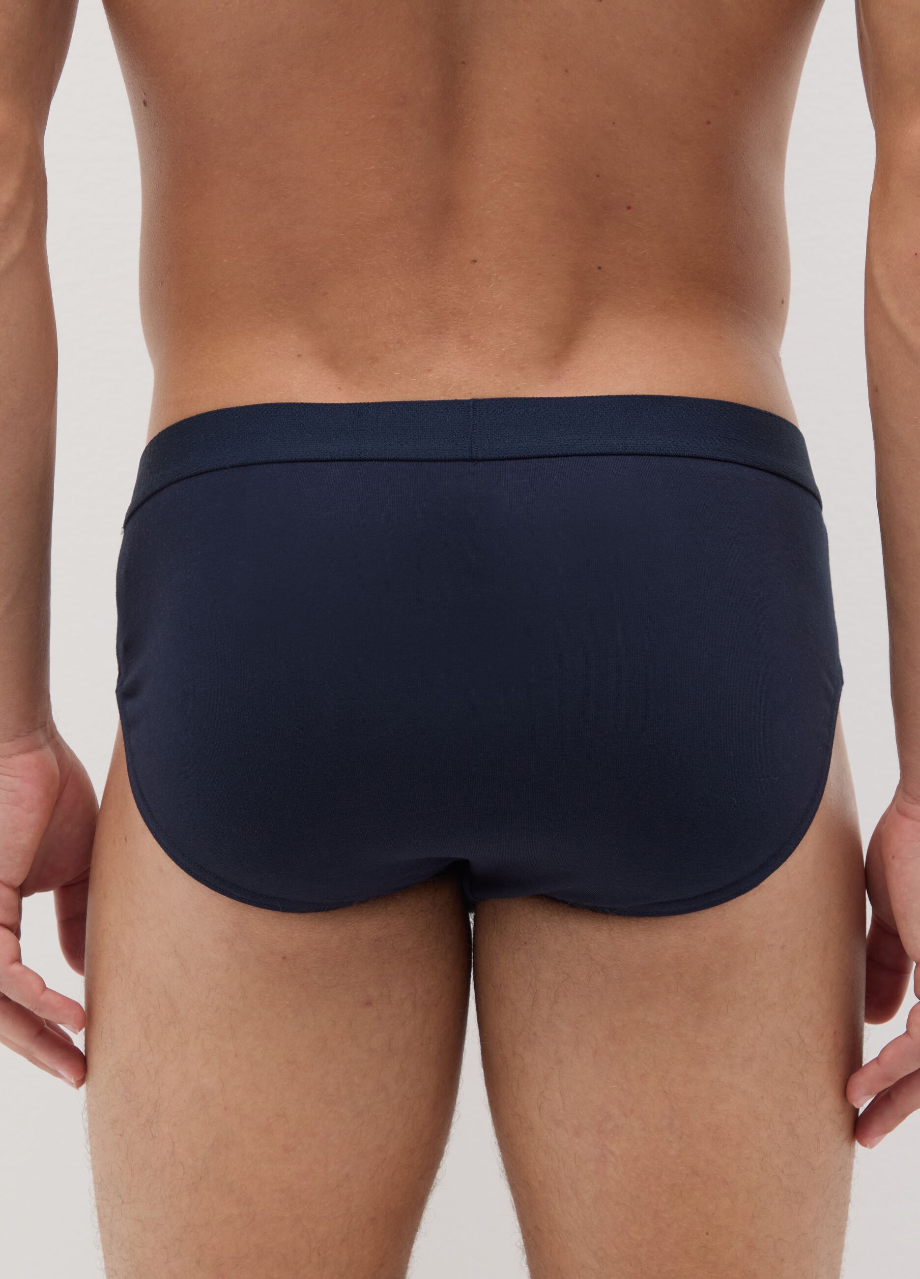 Tripack Slip in cotone blu in cotone bio