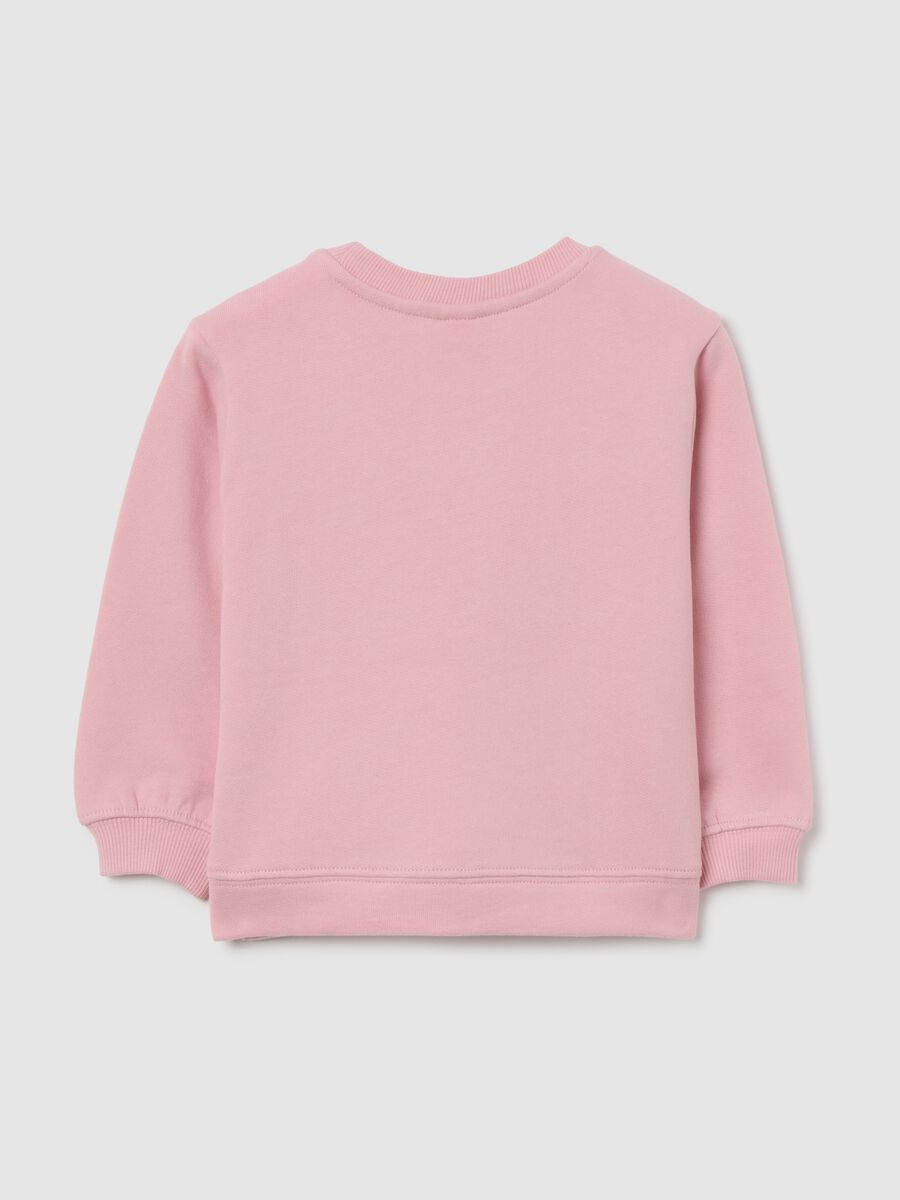 Pink cotton sweatshirt with fun prints_1